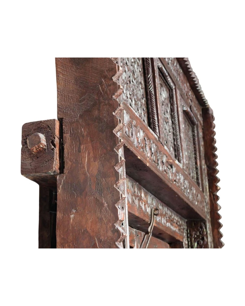 Marco y Puertas Indo-Coloniales Talladas, Siglo XIX - 4