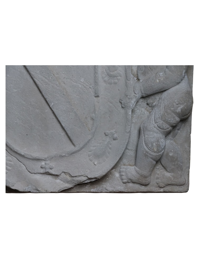 Limestone Shield, 18th Century - 4/8