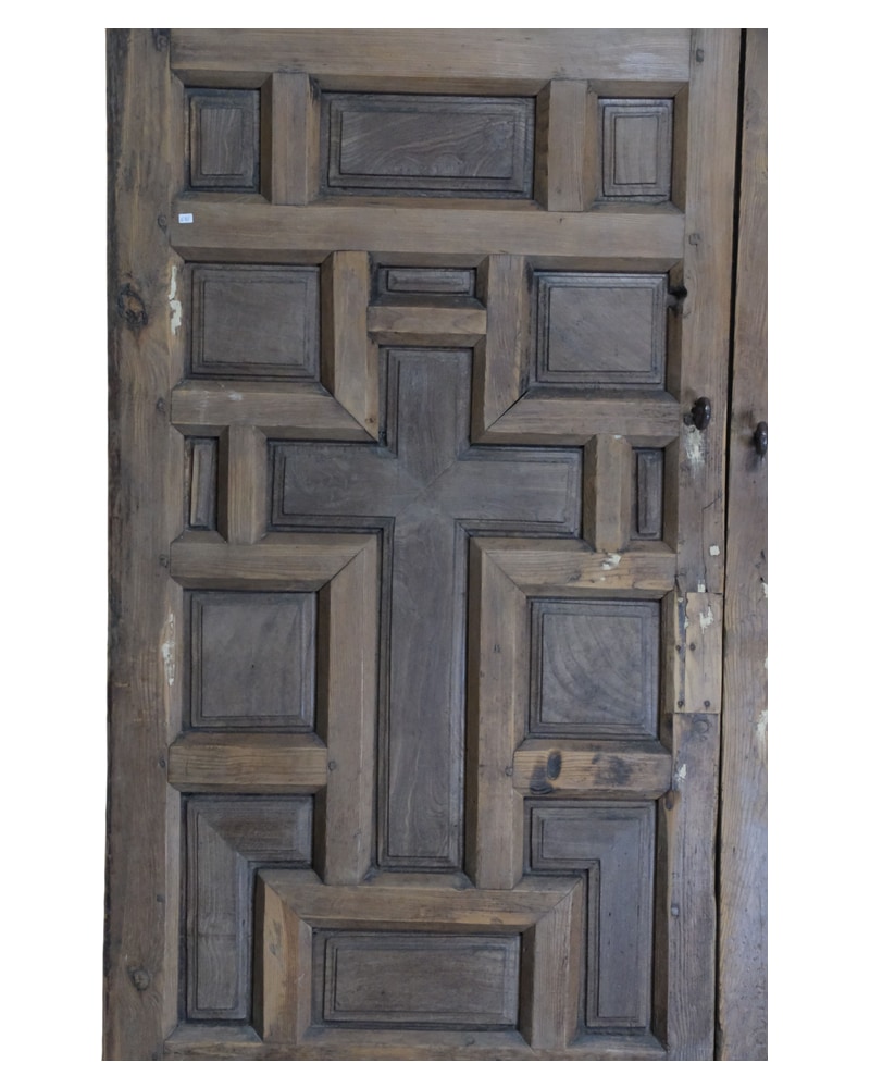 Castilian Door, 17th Century with Central Cross - 2/14