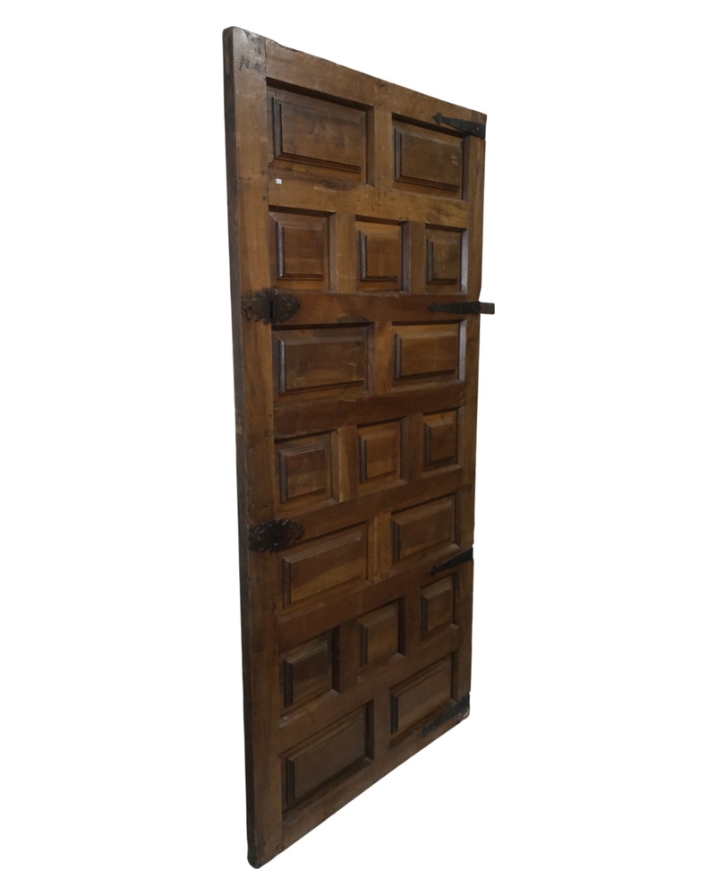 Castilian panel door from the 18th century in walnut - 2/10
