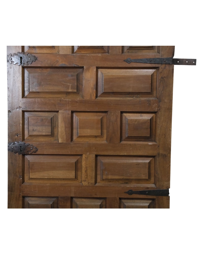 Castilian panel door from the 18th century in walnut - 5/10