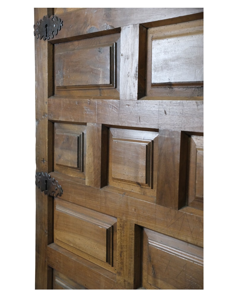 Castilian panel door from the 18th century in walnut - 6/10