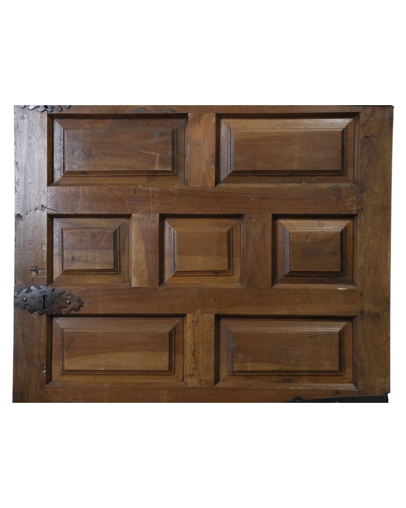 Castilian panel door from the 18th century in walnut - 4/10