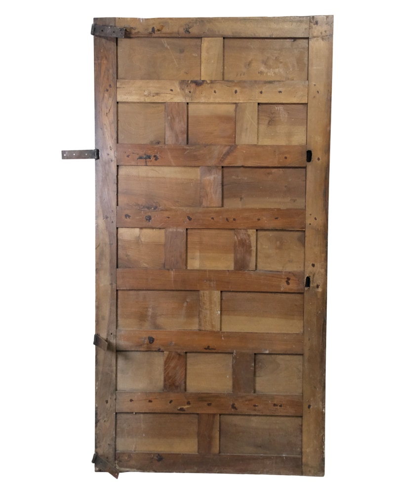 Castilian panel door from the 18th century in walnut - 9/10