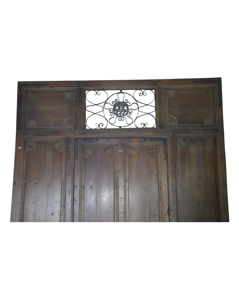 Gate from 1857 in Walnut with Monogram and Wrought Iron - 2/10