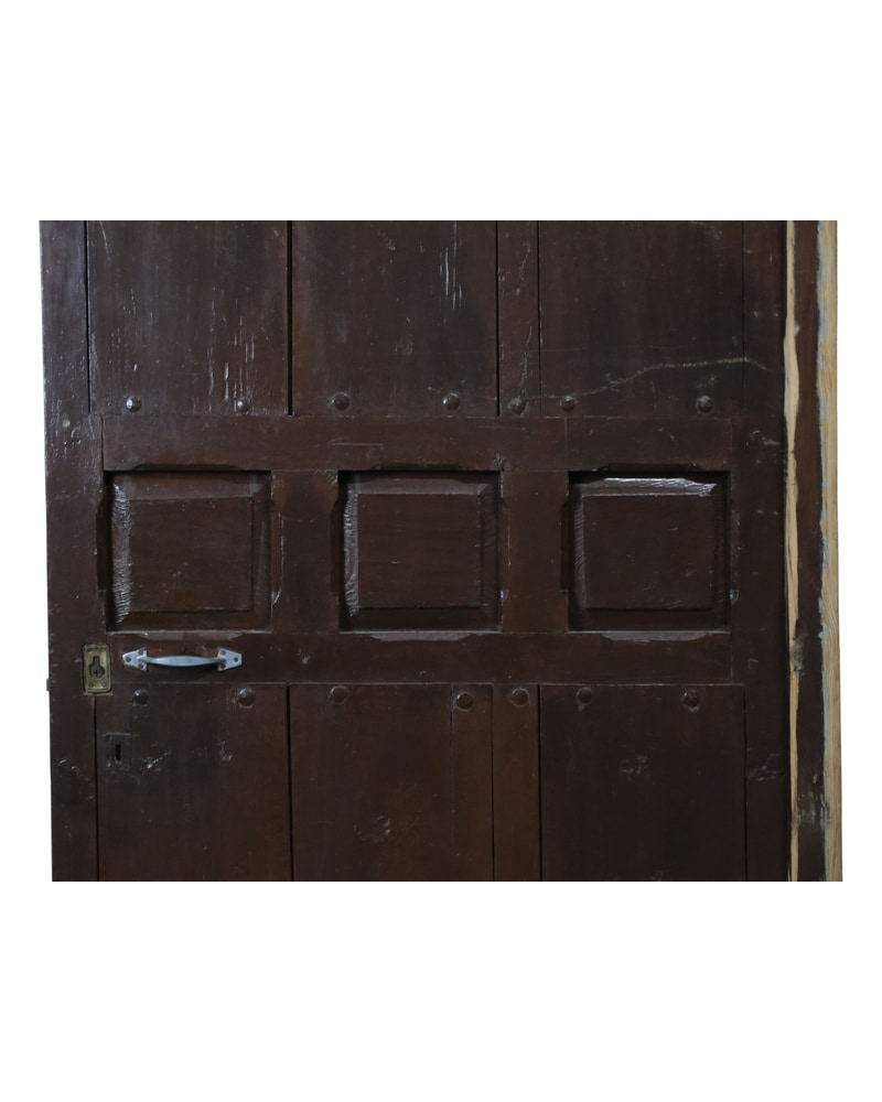 19th or 20th Century Walnut Wood Door with Panels - 3/5