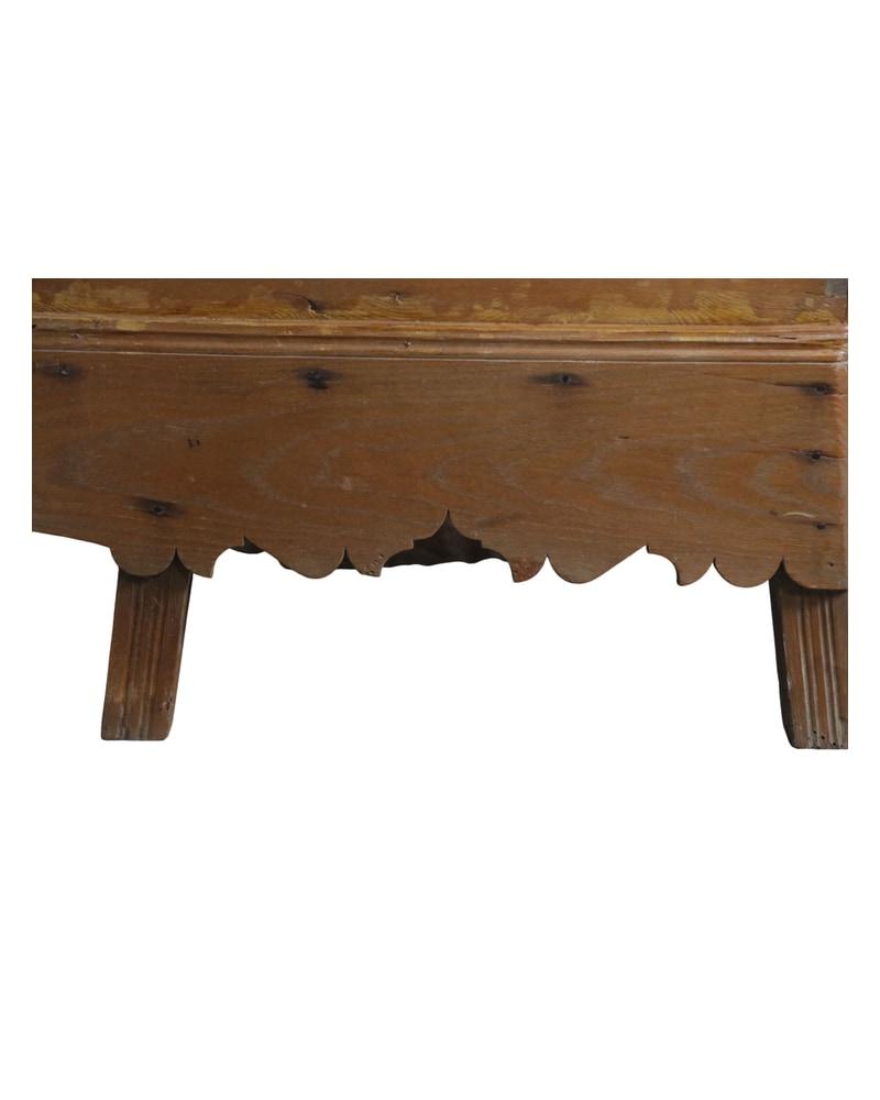 19th Century Pine Chest with Decorative Metals - 7/9