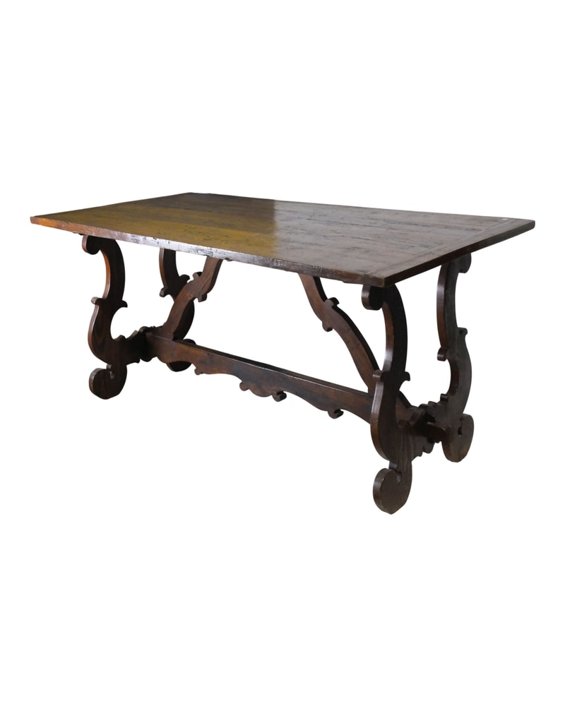 19th Century Dining Table with Castilian Legs in Cervantine Style - 2/10