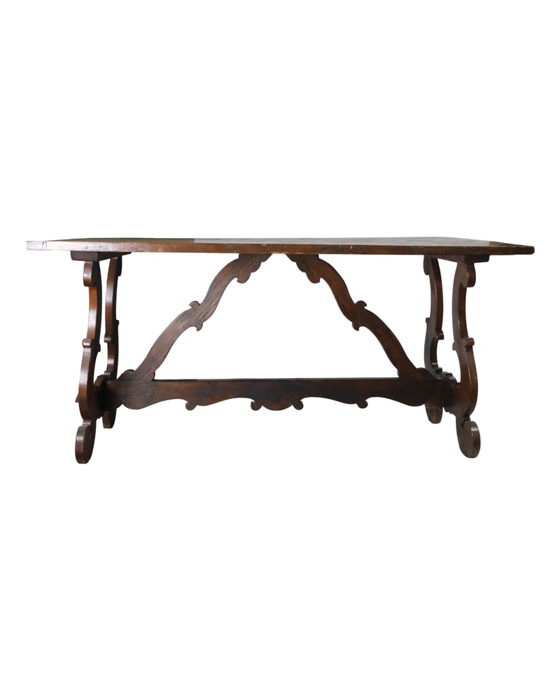 Mesa Comedor del Siglo XVIII con Patas Castellanas Estilo Cervantina