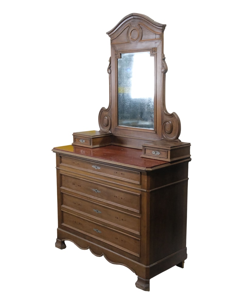 19th Century Chest of Drawers with Mirror and Marble from Madrid - 2/9