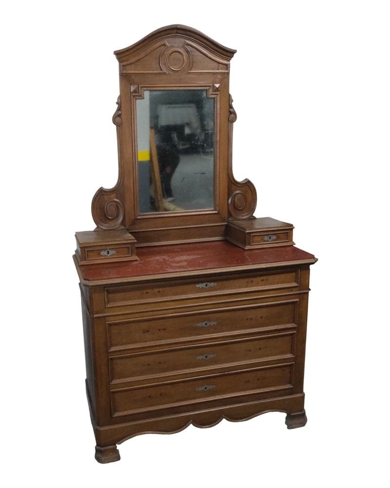 19th Century Chest of Drawers with Mirror and Marble from Madrid - 5/9