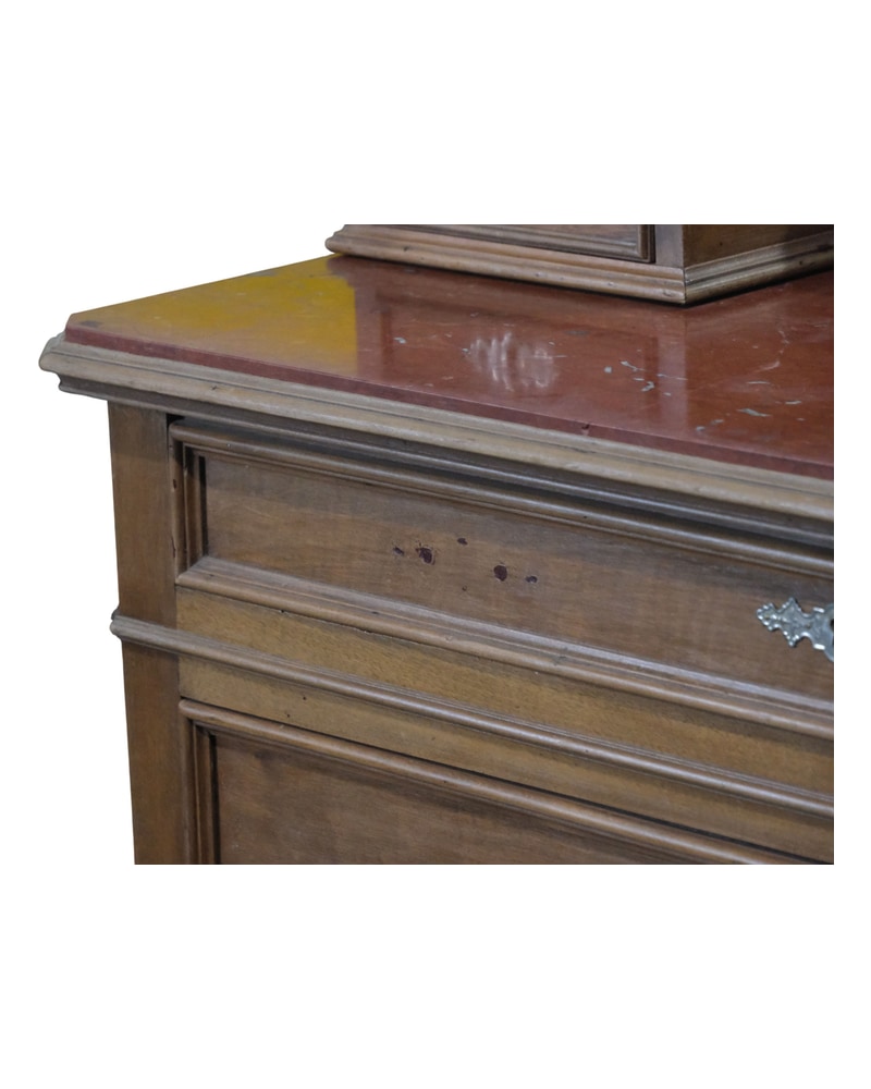 19th Century Chest of Drawers with Mirror and Marble from Madrid - 4/9