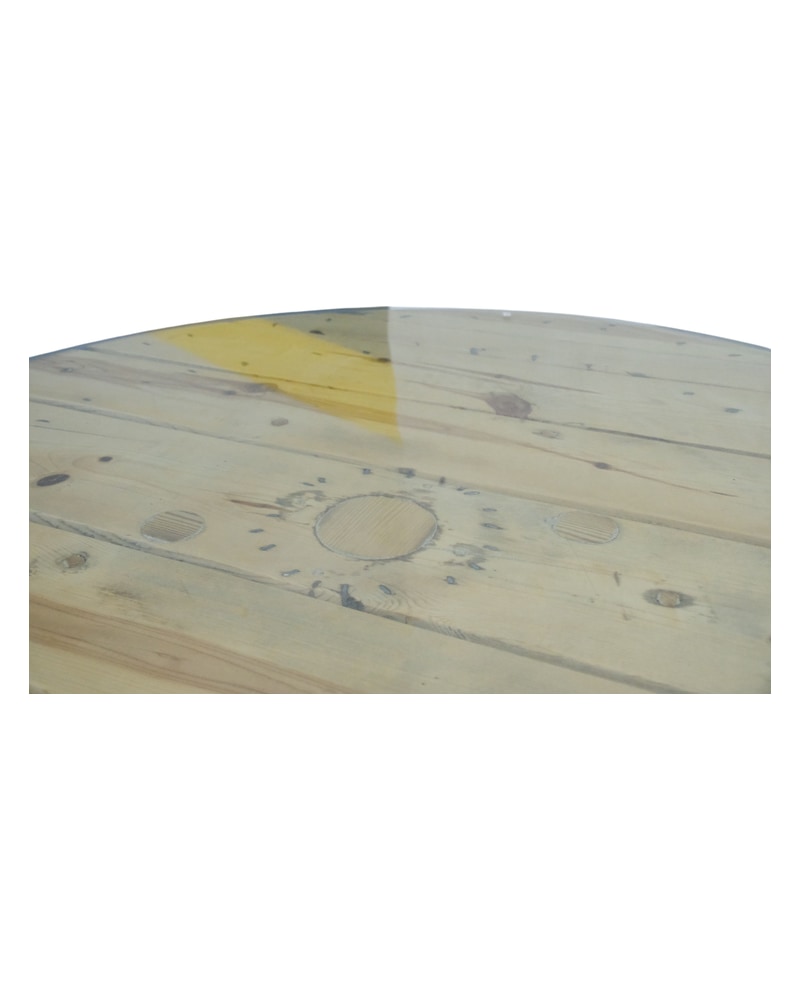 20th Century Glass Table with Iron Leg - 6/9