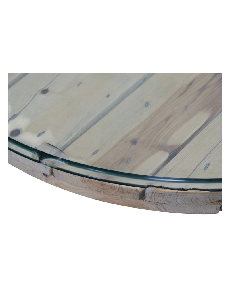 20th Century Glass Table with Iron Leg - 8/9
