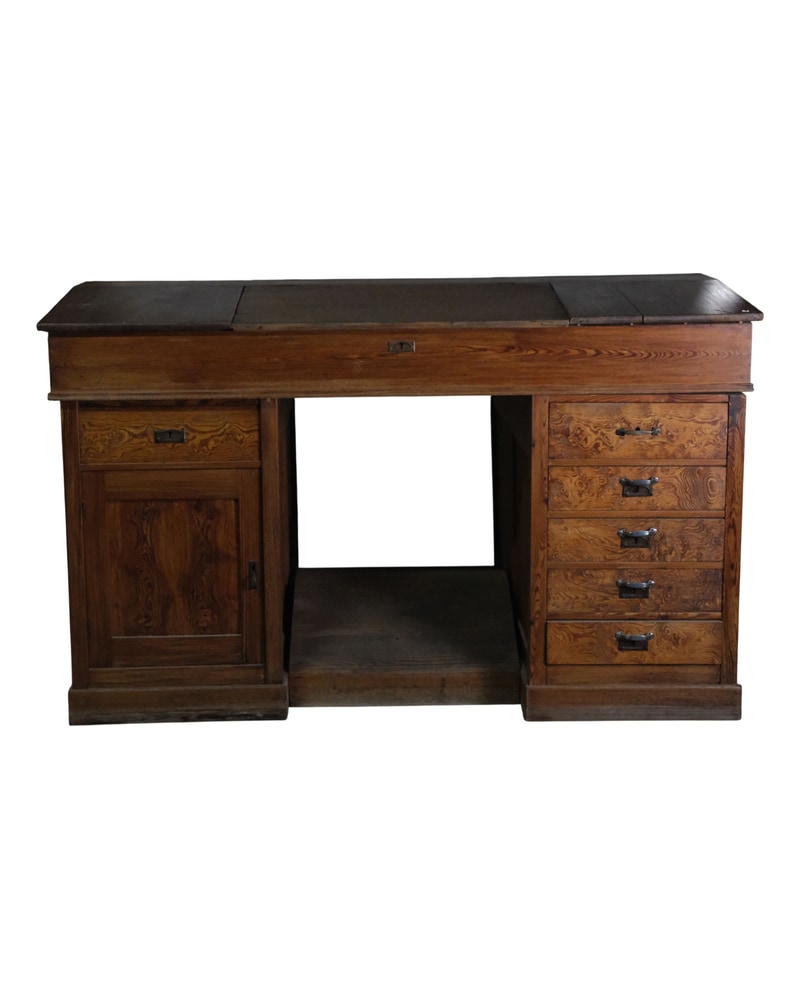 Escritorio de Arquitecto del Siglo XX con Tapa Abatible