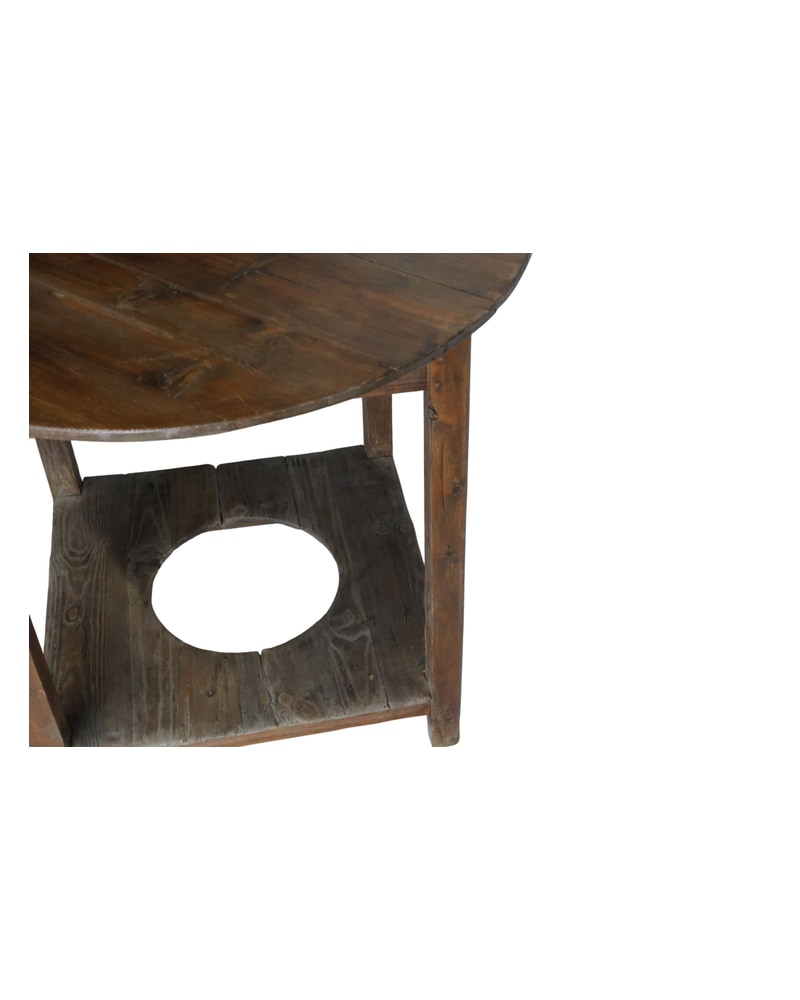 20th Century Round Pine Table - 4/5
