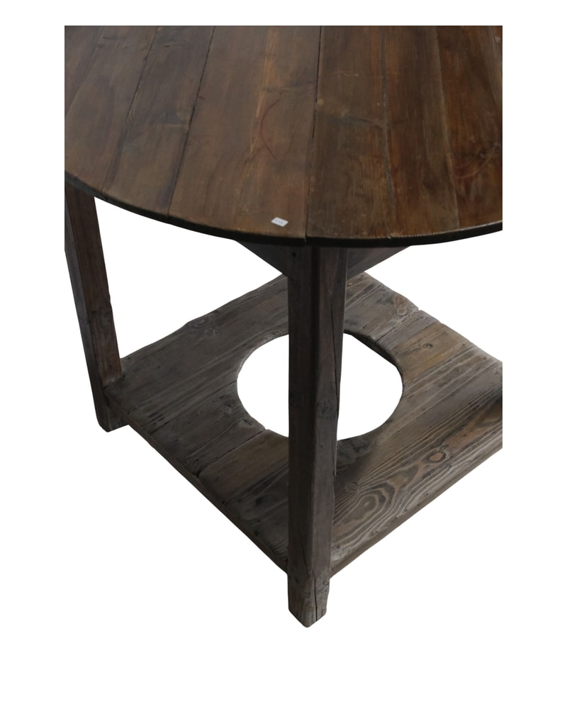 20th Century Round Pine Table - 2/5