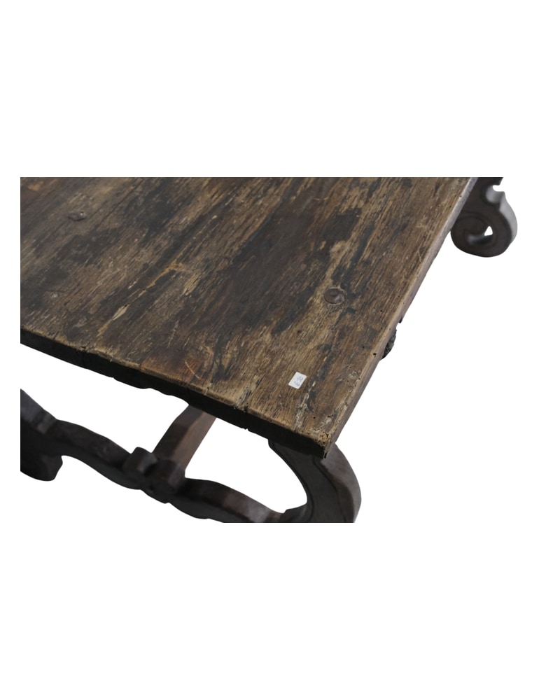 18th Century Walnut Table with Lyre Legs - 3/7