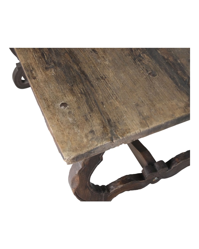 18th Century Walnut Table with Lyre Legs - 4/7
