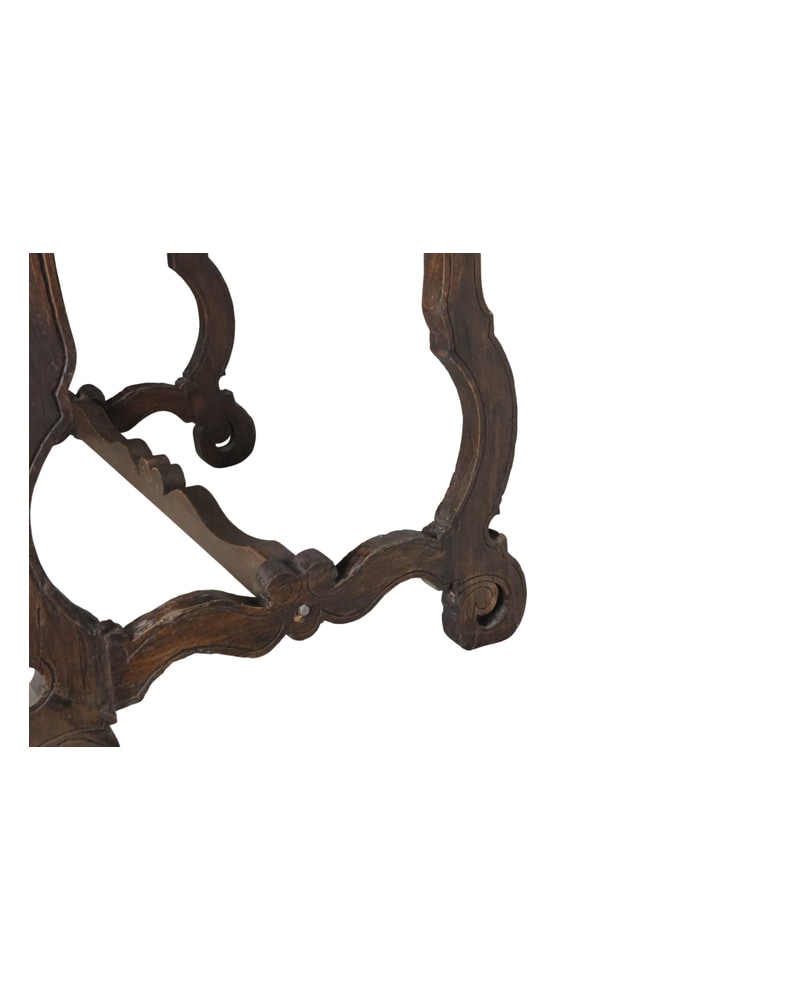 18th Century Walnut Table with Lyre Legs - 6/7