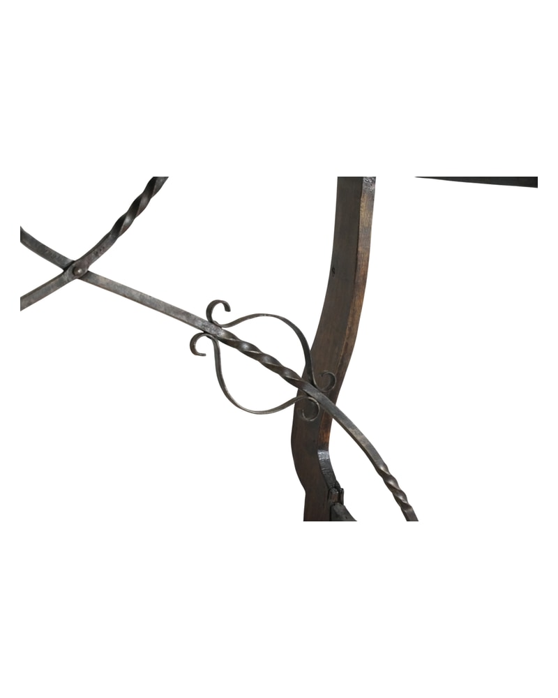 18th Century Castilian Desk with Forged Iron Scrolls - 4/7