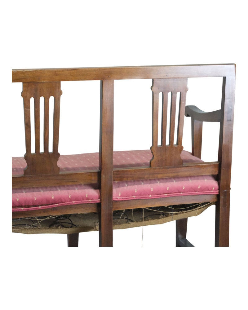 20th Century Neoclassical Bench with Preserved Fabric - 6/6