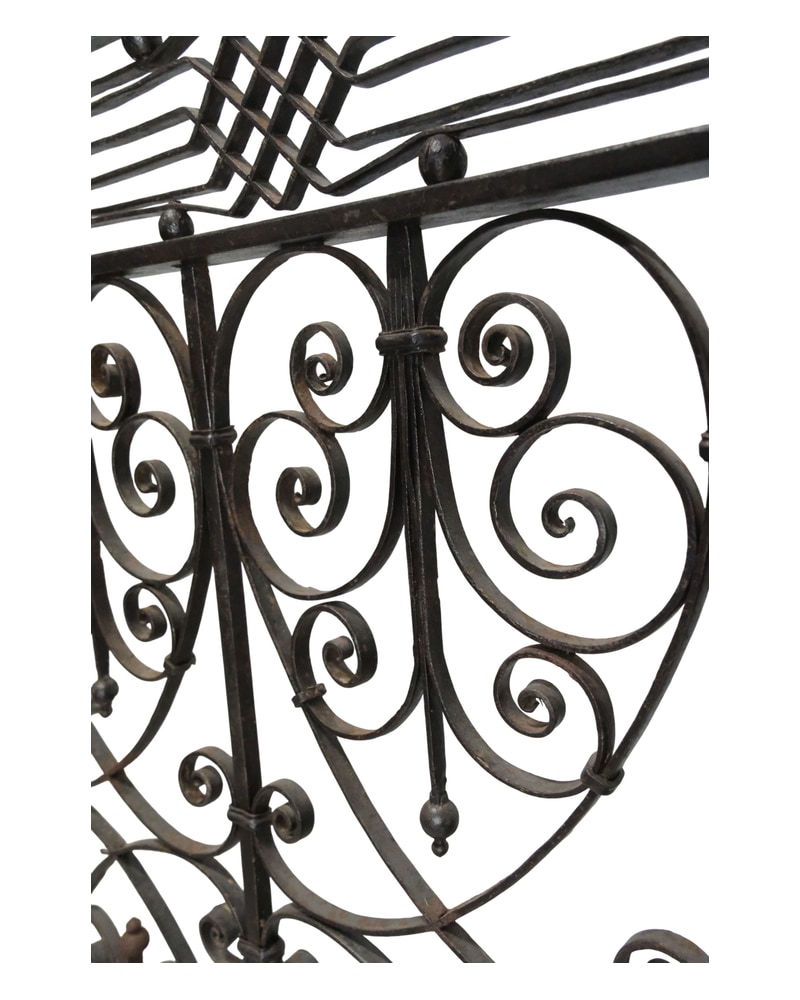 19th Century Wrought Iron Modernist Balcony - 15/19