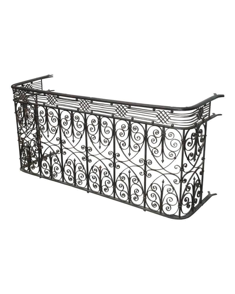 19th Century Wrought Iron Modernist Balcony - 2/19