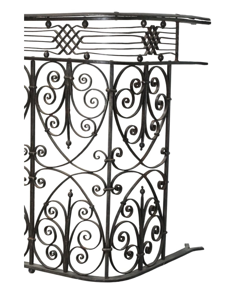 19th Century Wrought Iron Modernist Balcony - 6/19