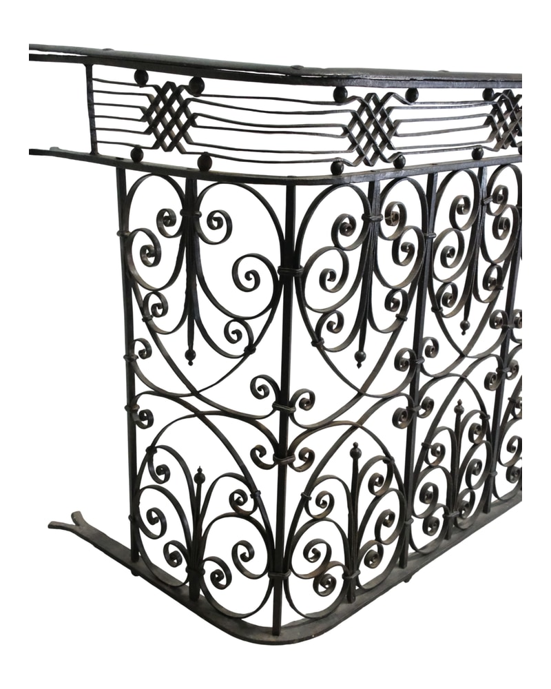 19th Century Wrought Iron Modernist Balcony - 11/19