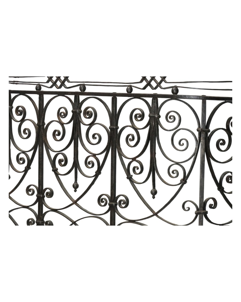19th Century Wrought Iron Modernist Balcony - 4/19