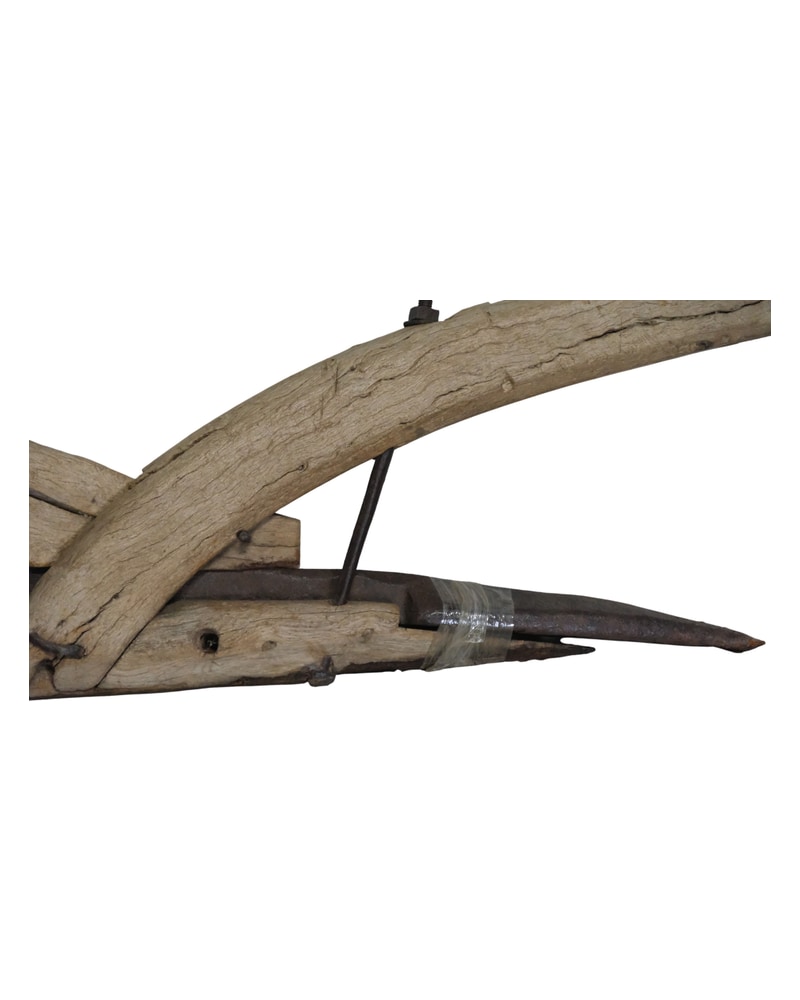 Rustic Wooden Plow from the 20th Century of Guadalajara - 2/8