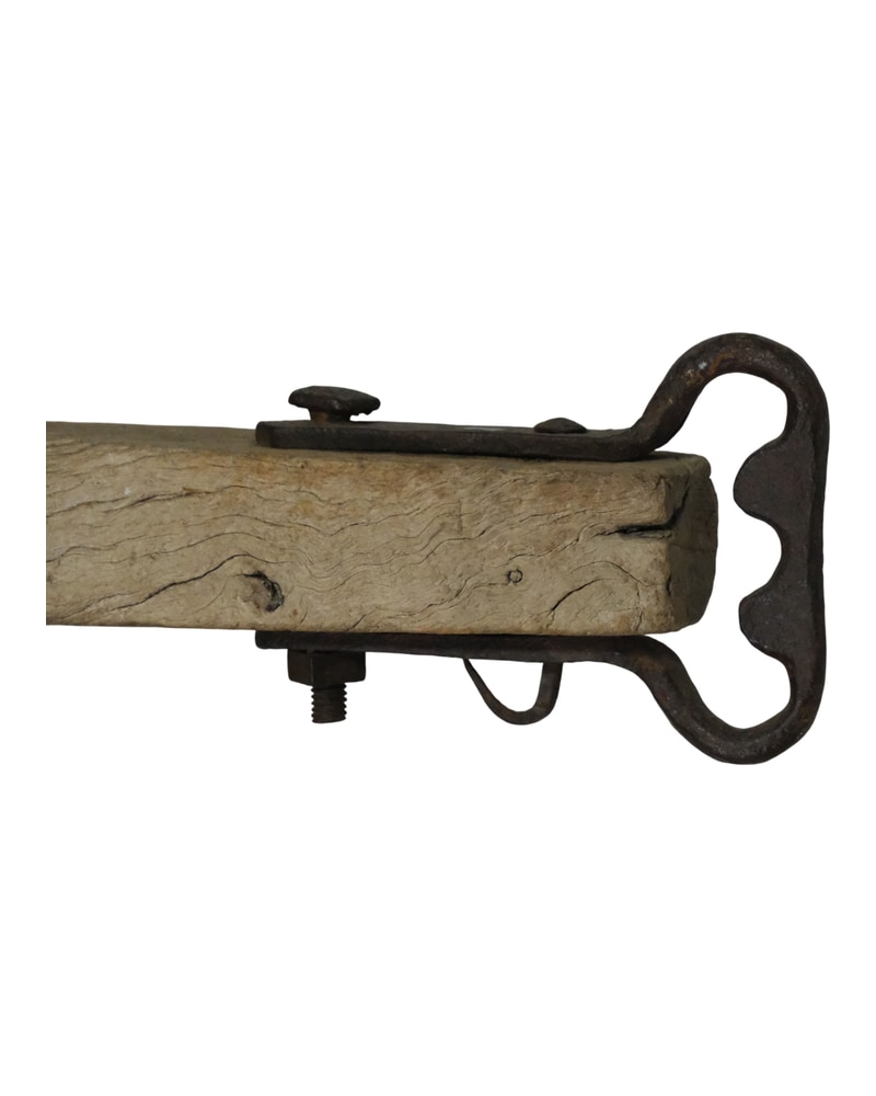 Rustic Wooden Plow from the 20th Century of Guadalajara - 8/8