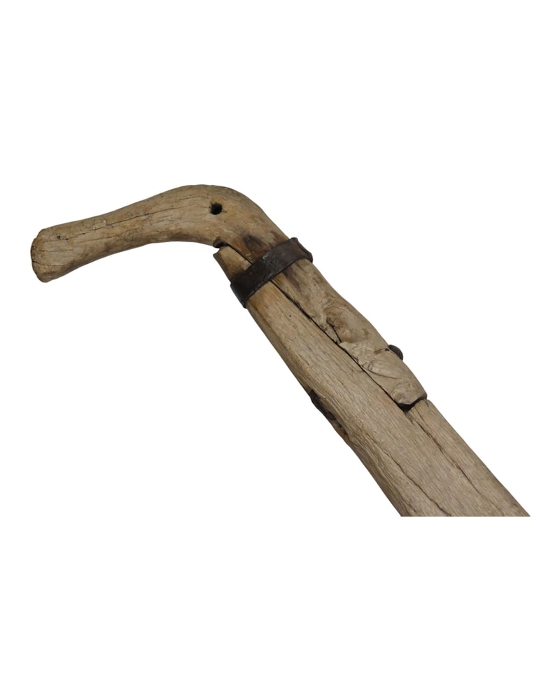 Rustic Wooden Plow from the 20th Century of Guadalajara - 4/8