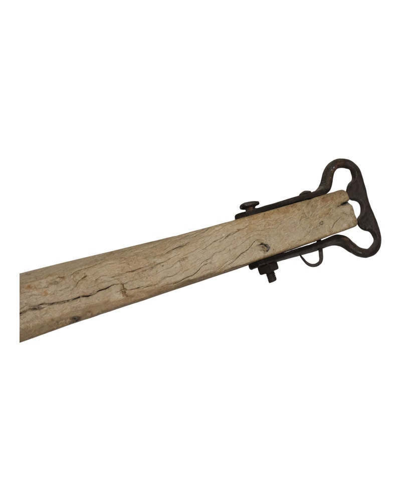 Rustic Wooden Plow from the 20th Century of Guadalajara - 5/8