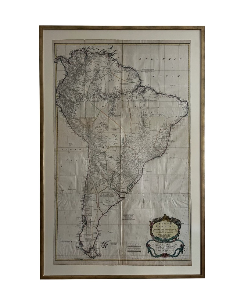 Mapa Inglés del Siglo XVIII del Continente Sudamericano