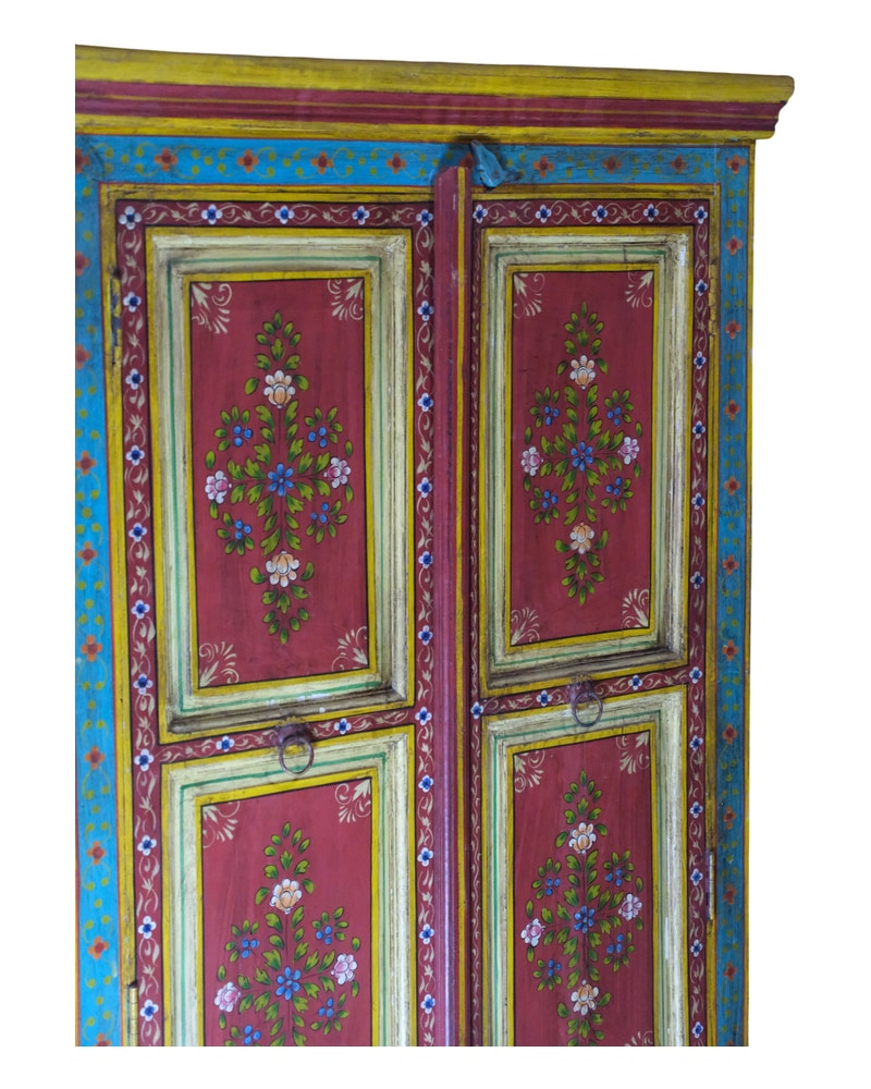 20th Century Indian Furniture with Doors and Floral Painting - 5/7