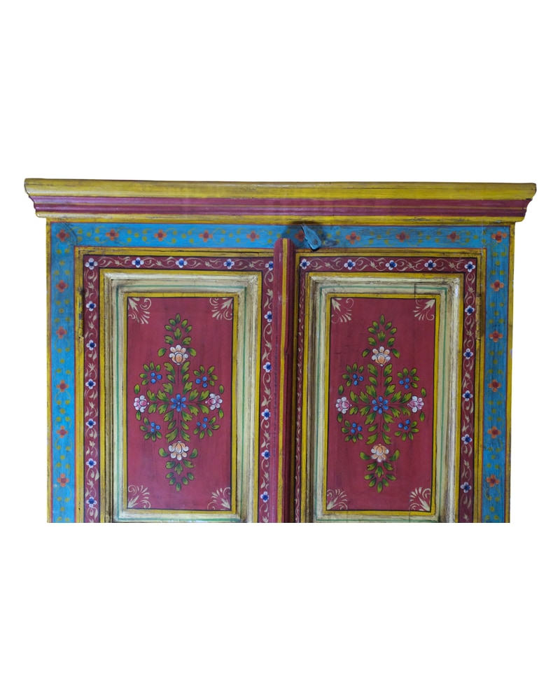 20th Century Indian Furniture with Doors and Floral Painting - 3/7