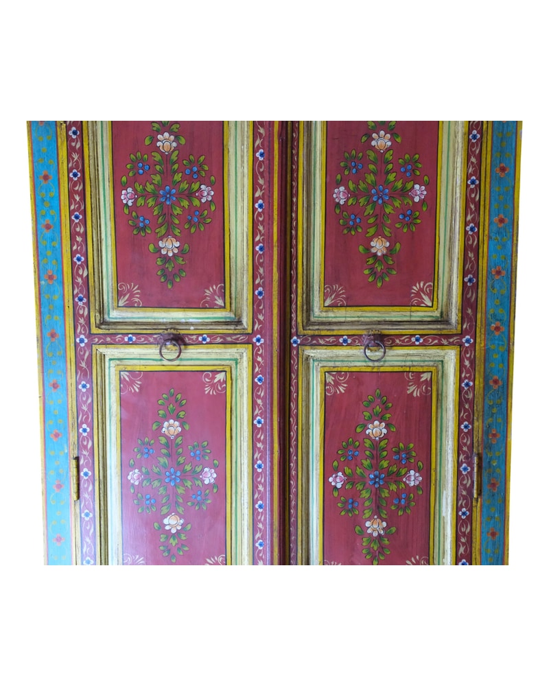 20th Century Indian Furniture with Doors and Floral Painting - 4/7