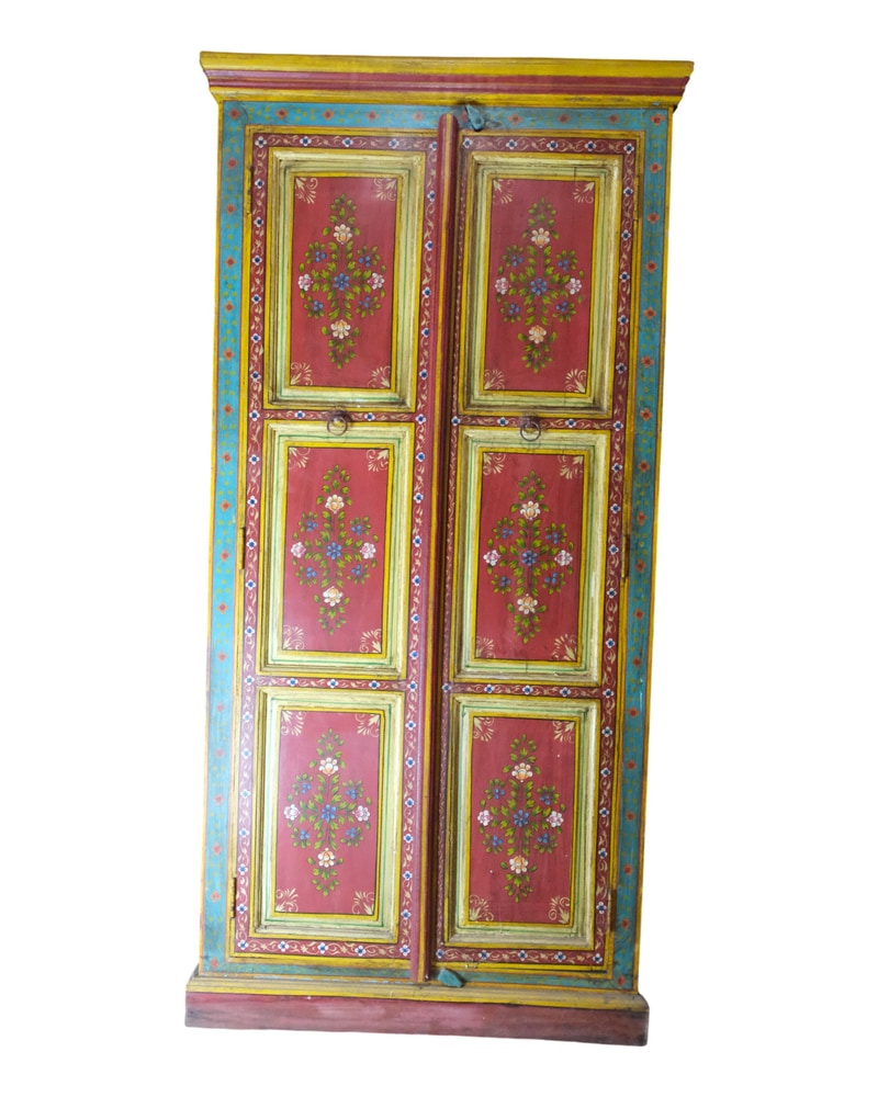 Mueble del Siglo XX de India con Puertas y Pintura Floral