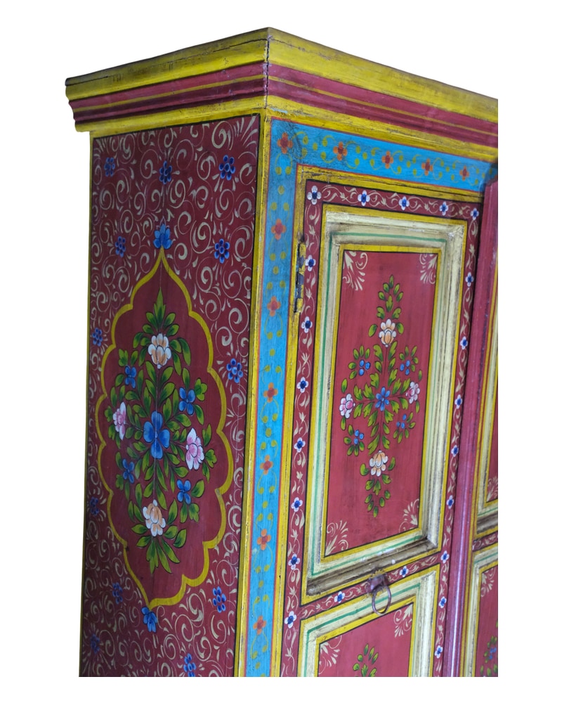 20th Century Indian Furniture with Doors and Floral Painting - 6/7