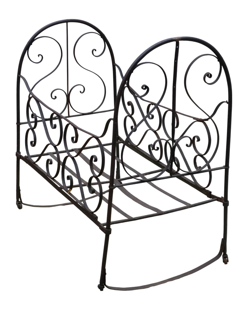 20th Century Wrought Iron Cradle