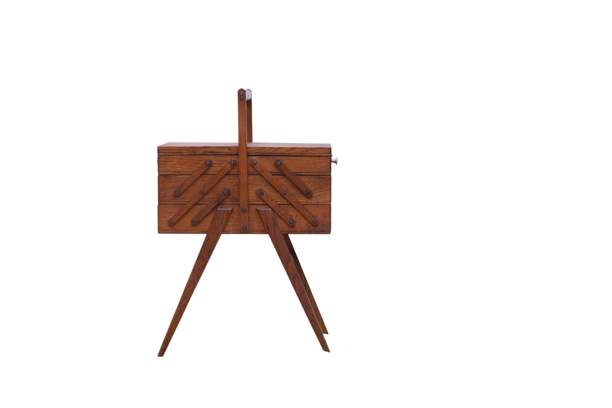 Costurero Extensible del Siglo XX con Sistema de Apertura Tipo Tijera