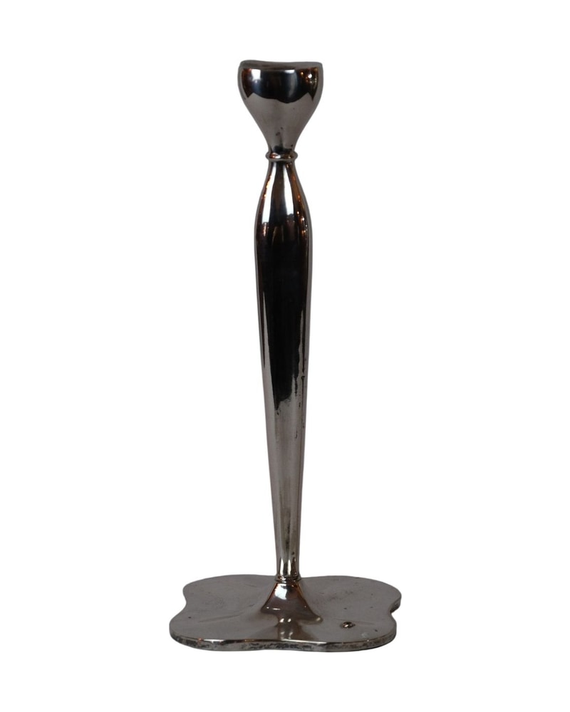 Candelabro/Portavelas Siglo XX con Baño de Plata