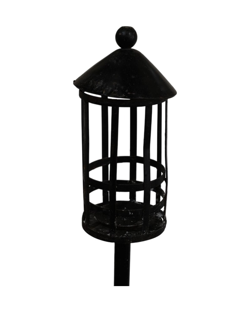20th Century Iron Lantern with Round Base - 2/4