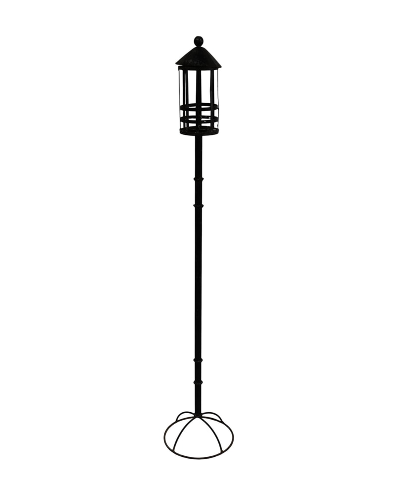 20th Century Iron Lantern with Round Base
