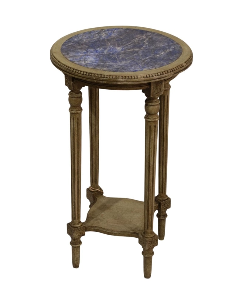 Louis XVI Auxiliary Table Trompe-l'œil Lapis Lazuli