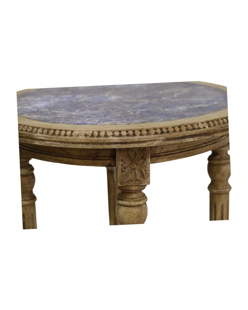 Louis XVI Auxiliary Table Trompe-l'œil Lapis Lazuli - 4/7