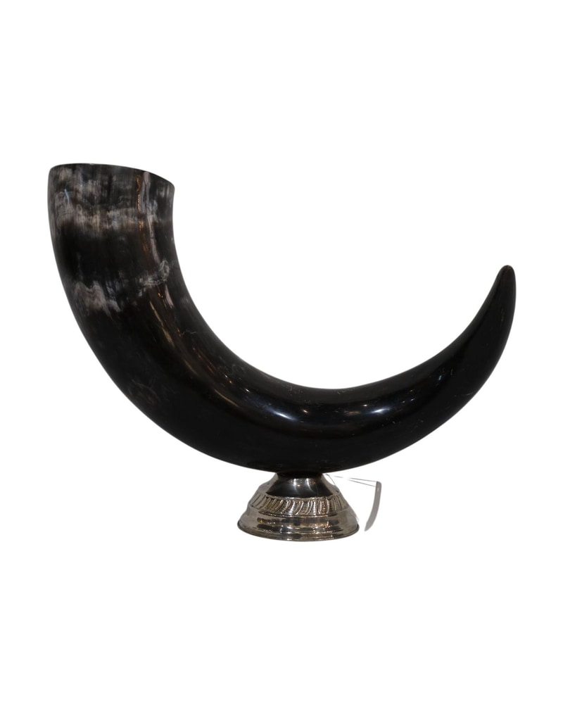 19th Century Decorative Horn in Silver
