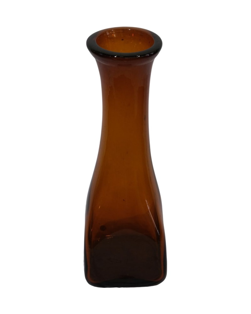 20th Century Amber Glass Vase with Elegant Shape